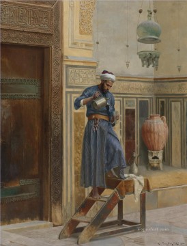 THE LAMP LIGHTER Ludwig Deutsch Orientalism Araber Oil Paintings